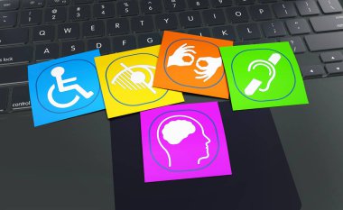 Engelli, Engelli İşaretleri, Simgeler Görsel Sunumdur. 