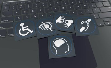 Engelli, Erişilebilirlik, Engelli İşaretleri, Simgeler Görsel Sunumdur. 