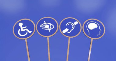 Engelli, Engelli İşaretleri, Simgeler Görsel Sunumdur. 