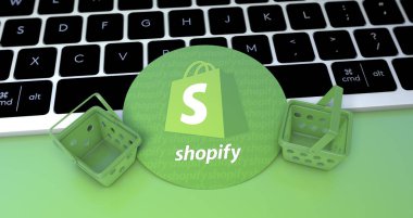 Alışveriş, e-ticaret platformu - Logo Görsel Sunumu.