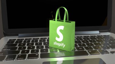 Alışveriş, e-ticaret platformu - Logo Görsel Sunumu.