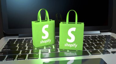 Alışveriş, e-ticaret platformu - Logo Görsel Sunumu.