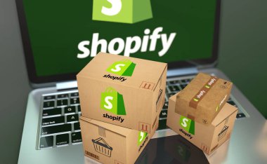 Alışveriş, e-ticaret platformu - Logo Görsel Sunumu.