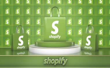 Alışveriş, e-ticaret platformu - Logo Görsel Sunumu.