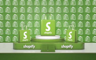 Alışveriş, e-ticaret platformu - Logo Görsel Sunumu.