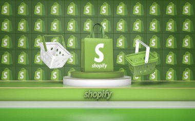 Alışveriş, e-ticaret platformu - Logo Görsel Sunumu.