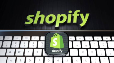 Alışveriş, e-ticaret platformu - Logo Görsel Sunumu.