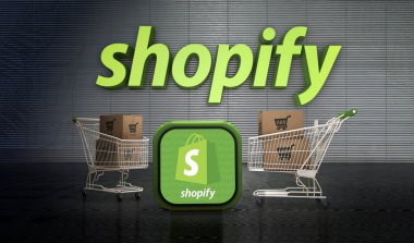 Alışveriş, e-ticaret platformu - Logo Görsel Sunumu.