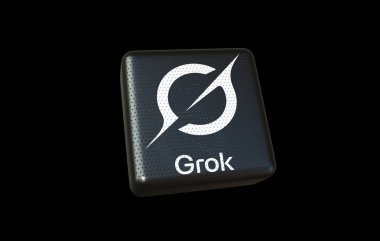 Grok Logosu, Yapay Zeka Platformu - Sosyal Medya Konsepti.