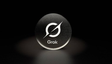 Grok Logosu, Yapay Zeka Platformu - Sosyal Medya Konsepti.