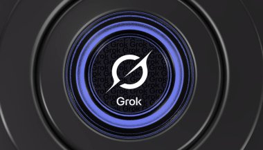 Grok Logosu, Yapay Zeka Platformu - Sosyal Medya Konsepti.