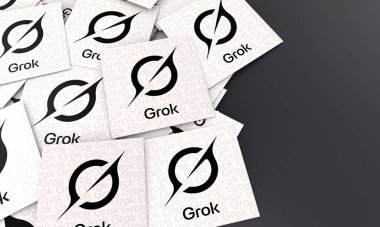 Grok Logosu, Yapay Zeka Platformu - Sosyal Medya Konsepti.