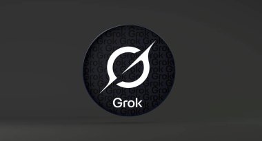 Grok Logosu, Yapay Zeka Platformu - Sosyal Medya Konsepti.