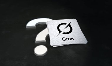 Grok Logosu, Yapay Zeka Platformu - Sosyal Medya Konsepti.