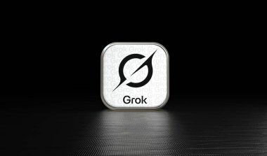 Grok Logosu, Yapay Zeka Platformu - Sosyal Medya Konsepti.