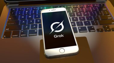 Grok Logosu, Yapay Zeka Platformu - Sosyal Medya Konsepti.