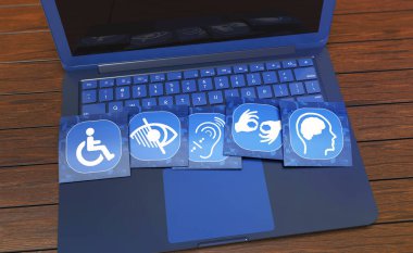 Engelli, Engelli İşaretleri, Simgeler Görsel Sunumdur. 