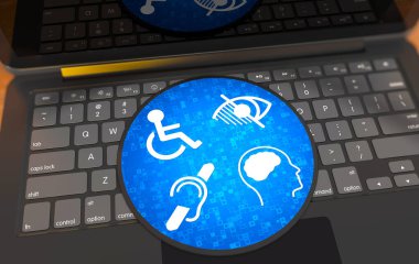 Engelli, Engelli İşaretleri, Simgeler Görsel Sunumdur. 