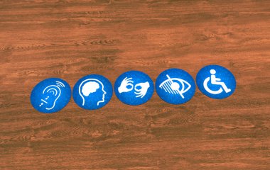 Engelli, Engelli İşaretleri, Simgeler Görsel Sunumdur. 