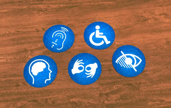 Engelli, Engelli İşaretleri, Simgeler Görsel Sunumdur. 