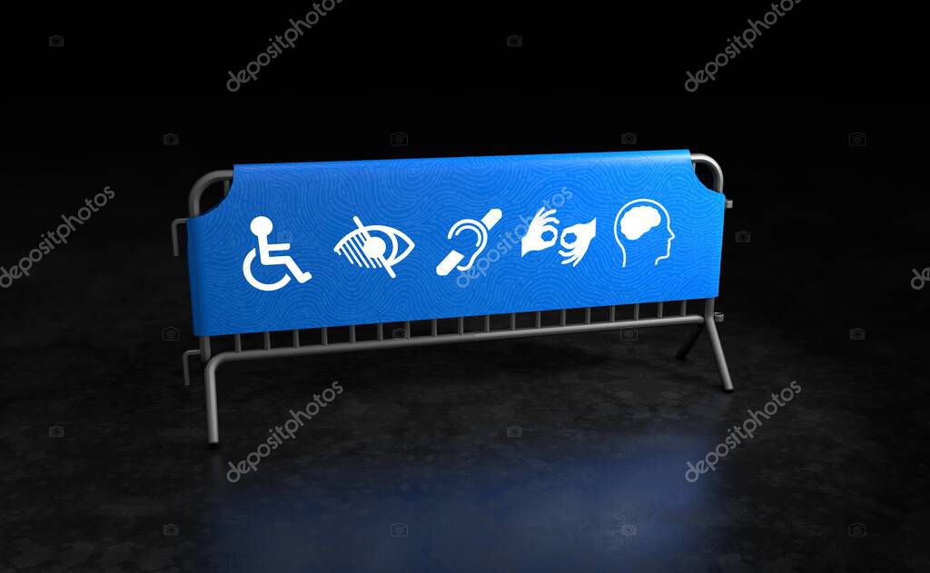Disabled, Disability Signs, Icons are Visual Presentation.