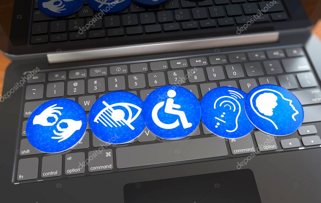 Disabled, Disability Signs, Icons are Visual Presentation.