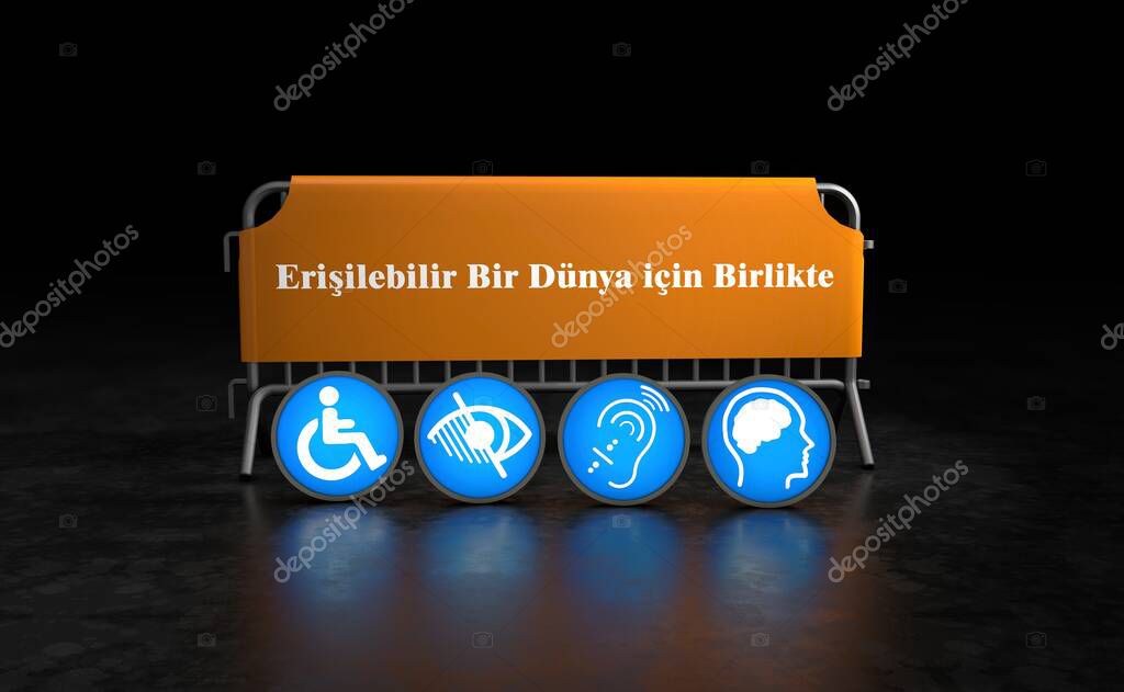 Disabled, Disability Signs, Icons are Visual Presentation.