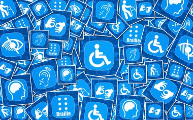 Engelli, Engelli İşaretleri, Simgeler Görsel Sunumdur. 