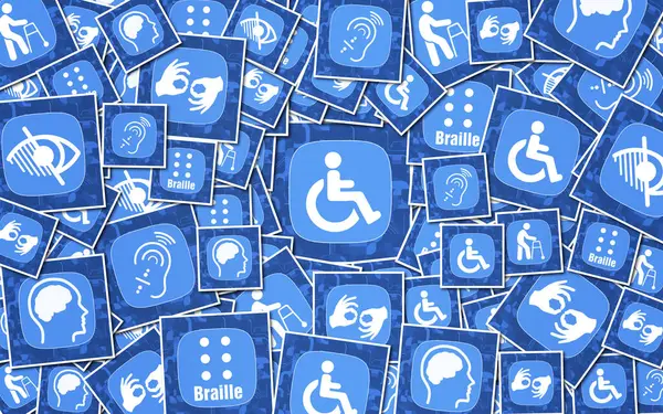 Engelli, Engelli İşaretleri, Simgeler Görsel Sunumdur. 