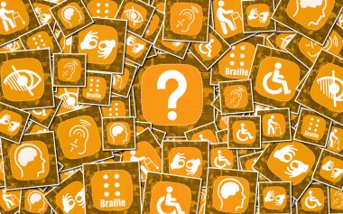 Engelli, Engelli İşaretleri, Simgeler Görsel Sunumdur. 