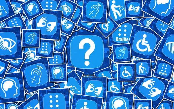 Engelli, Engelli İşaretleri, Simgeler Görsel Sunumdur. 