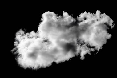 Siyah arka planda beyaz bulut. Geniş gökyüzü ve kara bulutlar.