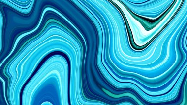 Mavi mermer soyut arkaplan. Renkli mürekkep suluboya hareketli duvar kağıdı.