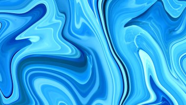 Mavi mermer soyut arkaplan. Renkli mürekkep suluboya hareketli duvar kağıdı.