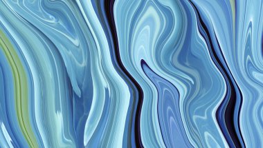 Mavi mermer soyut arkaplan. Renkli mürekkep suluboya hareketli duvar kağıdı.