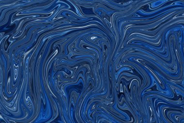 Mavi mermer soyut arkaplan. Renkli mürekkep suluboya hareketli duvar kağıdı.