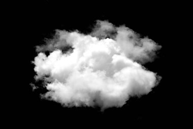 Siyah arka planda beyaz bulut. Geniş gökyüzü ve kara bulutlar.