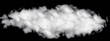 Siyah arkaplanda beyaz panorama bulutu. Geniş gökyüzü ve kara bulutlar.