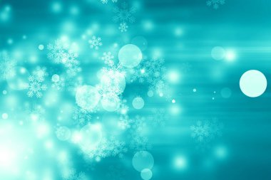 Göksel Mavi Bokeh Işıkları Soyut Arkaplan. Soyut Odaklanmış Bokeh ile Noel Gecesi Işıkları. Ürünlerinizi sergilemek için soyut duvar stüdyosu mavi arka plan.