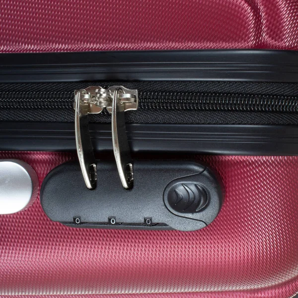 Close Zipper Code Lock Safety Things Travel Bag — Stock Photo, Image