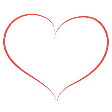 Tek bir basit taslak karalama kalbi