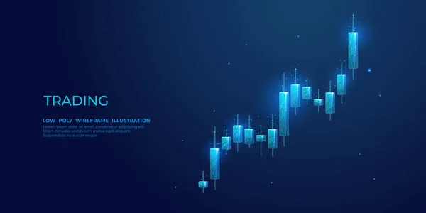 Bougeoir Numérique Boursier Isolé Sur Fond Bleu Foncé Technologique Graphique — Image vectorielle