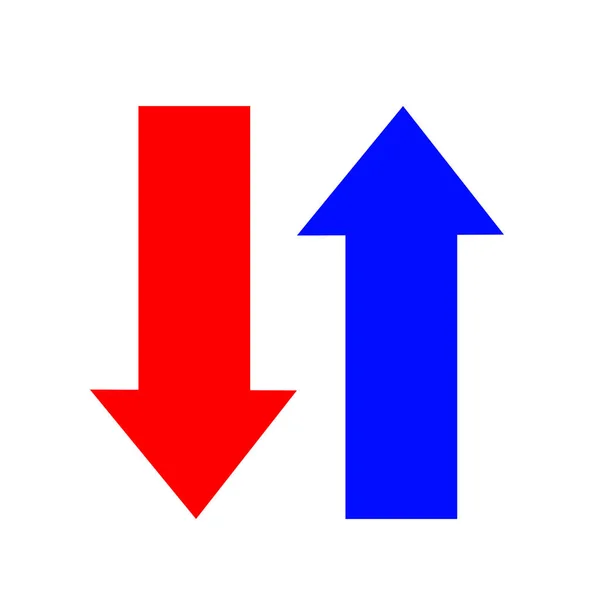 blue and red arrows,recycle icon isolate.
