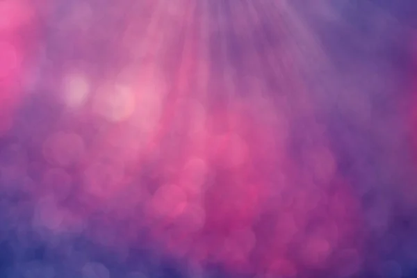 Purple Bokeh Background Defocused Lights Sunbeams Flare Overlay — Stock Photo, Image