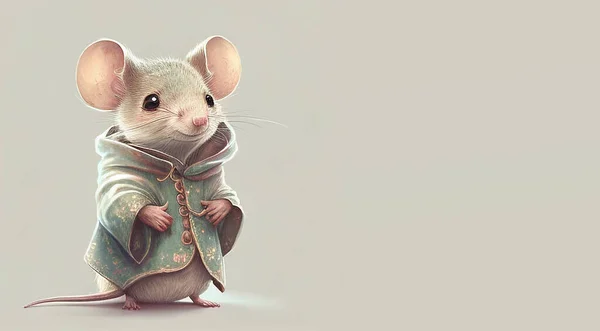 Cute baby mouse with clothes, pastel color, animal greeting card, fairy tale character, love and emotionCute baby mouse with clothes, pastel color, animal greeting card, fairy tale character, love and emotion