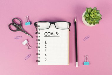 Goals, new year resolution, making plan for the future, business and education concept, lifestyle 