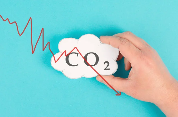 Co2 cloud, reduce carbon emission, climate change and global warming concept, eco friendly lifestyle