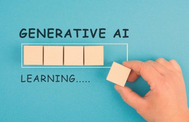 Üretici yapay zeka öğrenimi, yükleme çubuğu, yapay zeka, insan kaynağıyla rekabet halinde teknoloji, cyborg makinesine karşı insan gücü, işçi değişimi