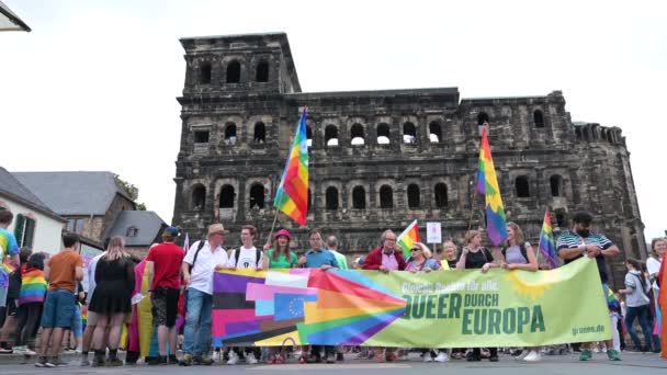 Christopher Street Day Meleg Biszexuális Leszbikus Csd Felvonulás Büszkeség Hónap — Stock videók