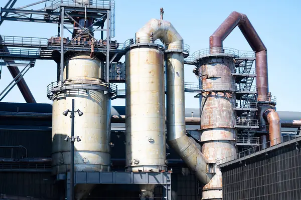 stock image Le Fonds Belval Esch sur Alzette, center of the Luxembourg iron and steel industry, smelting works and blast furnace mixed with modern architecture, 10.06.2024